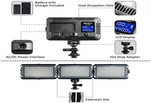 The VILTROX VL-162T CRI95+. Light-emitting diodes (LED)